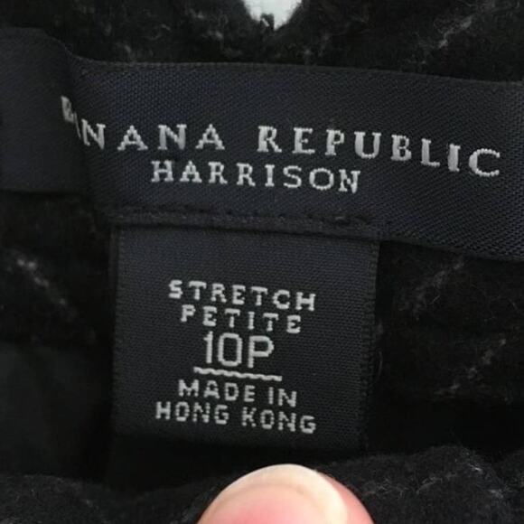 VTG BANANA REPUBLIC Harrison Wide Leg Bootcut Pinstriped Wool Pants SZ 8P - Picture 6 of 9